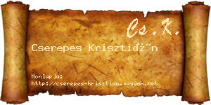 Cserepes Krisztián névjegykártya