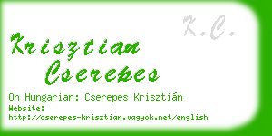krisztian cserepes business card