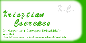 krisztian cserepes business card